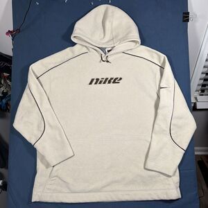 Vintage Y2K Nike Cream Beige Travis Scott Fleece Hoodie Sweatshirt XXL